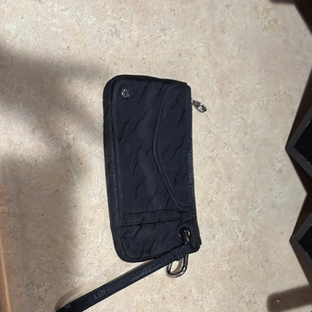 Athleta Black Pouch with Gold Zipper